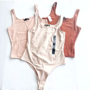 🌹Banana Republic Bundle Bodysuits Tank Style Neutral Colors 3 pieces NEW Small